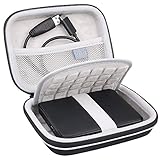 【 Praktikabilität 】Die Außenseite der Schutzhülle ist mit einem glatten Doppelreißverschluss ausgestattet. Sie können diese Festplattenhülle schnell öffnen und Ihr Gerät verwenden, wenn Sie das Gerät verwenden müssen. Es kommt auch mit Karabinerhaken und einem abnehmbaren Schlüsselband, so dass Sie es beim Ausgehen an Ihren Rucksack oder Ihre Handtasche hängen können. Die Tasche ist sehr bequem und leicht zu tragen.