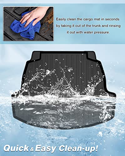 Mixsuper Custom Fit Cargo Liner For 2020-2023 Toyota Corolla Sedan, All Weather Trunk Mat Durable 3D Upgrade Anti-Slip Rear Trunk Liner Cargo Mat Black #TOP6