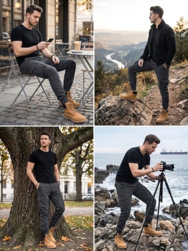 Image of Leriya Fashion Men's Cargo Pants | 6 Pocket Cotton Cargo Joggers for Men | Loose Fit Stylish Pant with Pockets | Casual Baggy Trousers & Streetwear Lower