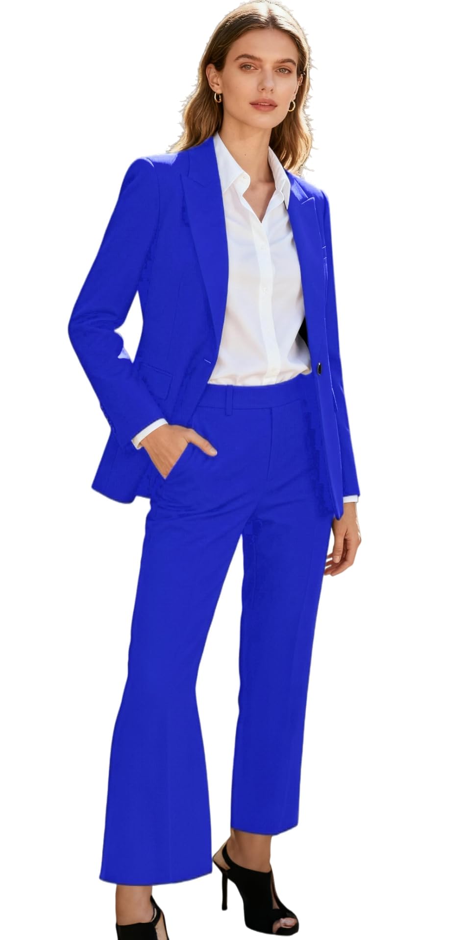 Business Suits for Women 2 Piece Outfits Blazer Pants Sets Tuxedo for Wedding