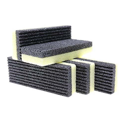 Adofect 5 Packs Pumice Stone for Feet, Hard Skin, Exfoliating Heels and Callus Remover Double-Sided Foot Pumice Scrubber, Pumice Pedicure Tool (Black&White)