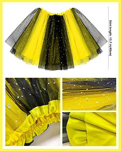 Disfraz de abeja amarillo con falda tutu para mujer miniatura 2