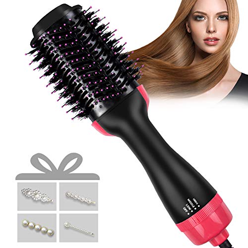 Hair Dryer Brush,One-Step Hair Dryer and Volumizer Hot Air Brush with Ion Generator and Ceramic Coating,Fast Drying and Salon Results for All Hair Types