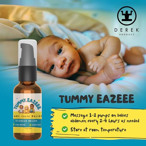 Image of Baby Tummy Rub Spray - Colic Baby Relief, Infant Gas Relief Drop Soothes Baby Gas Relief Bubbles Quickly - Chamomile, Lavender & Dill Oil - Relief from Colic, Gas, Constipation