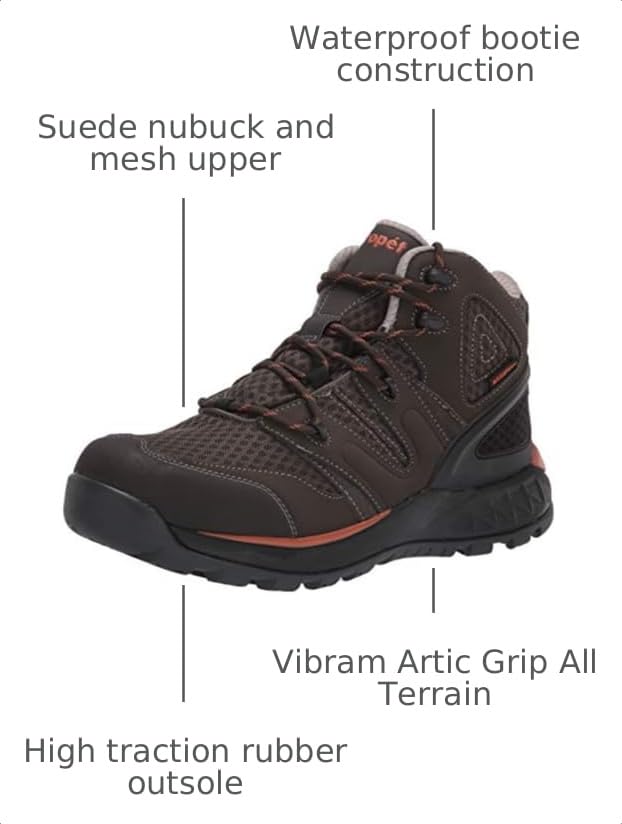 Image of Propet Mens Veymont Round Toe Hiking Hiking Casual Boots Ankle - Black
