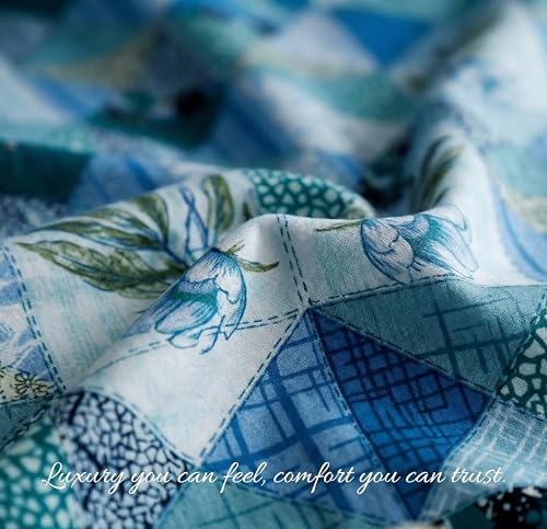 Image of VAS COLLECTIONS Cotton Double Bedsheet with 2 Pillow Covers (90x100 Inch) | 180 TC Soft Breathable Printed Bedsheet for Double Bed | Bedding Set for Bedroom & Home Decor (Cornflower Blue)
