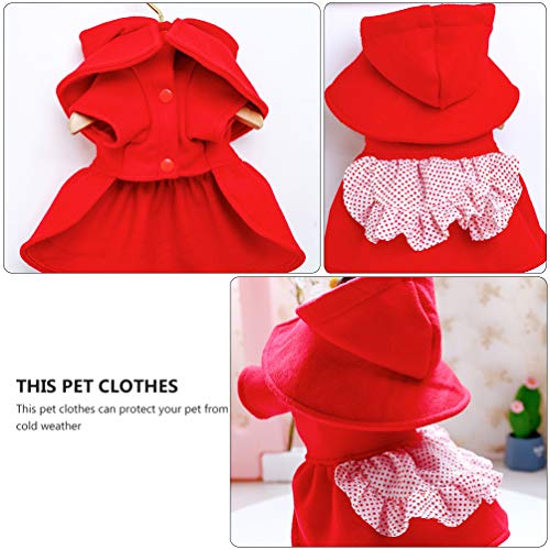 UKCOCO CÃ£o Natal Vestido Quente Inverno Ponto Cachorrinho Vestido Roupas Trajes de Uma PeÃ§a Roupa