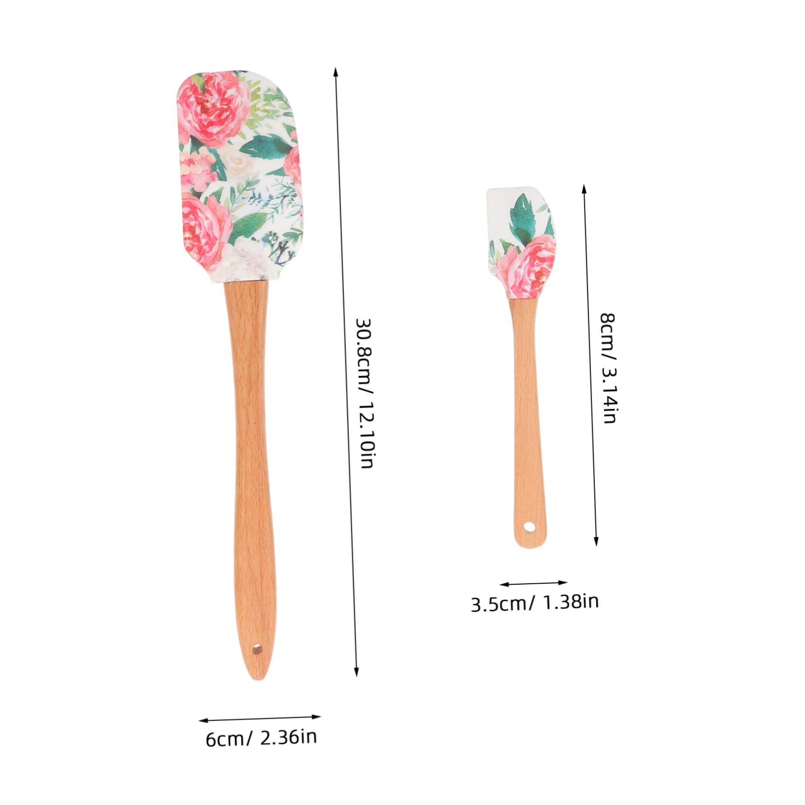 10piezas Espátula De Mango De Madera Herramienta De Cocina Multifuncional Para Decoración De Pasteles y Para Repostería y Doméstico