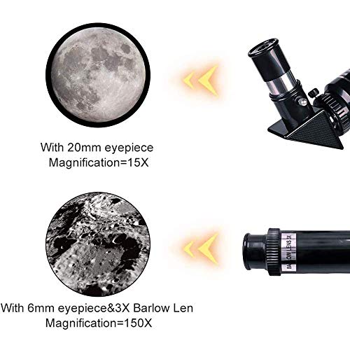 Telescopio para principiantes y niños, apertura 70mm con trípode miniatura 2