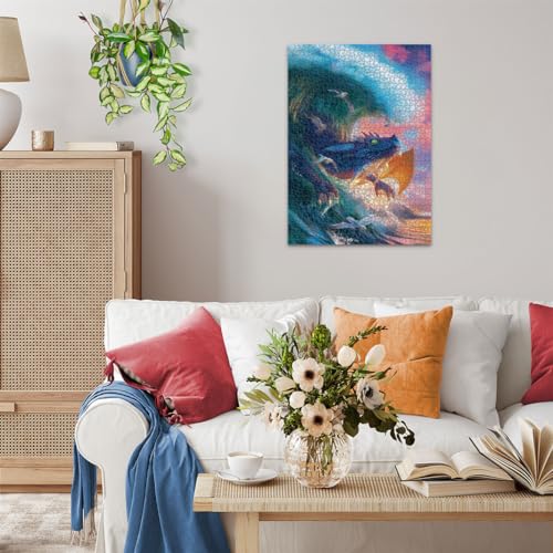 Puzzle 1000 pièces La course du dragon Ravensburger France - vue 7