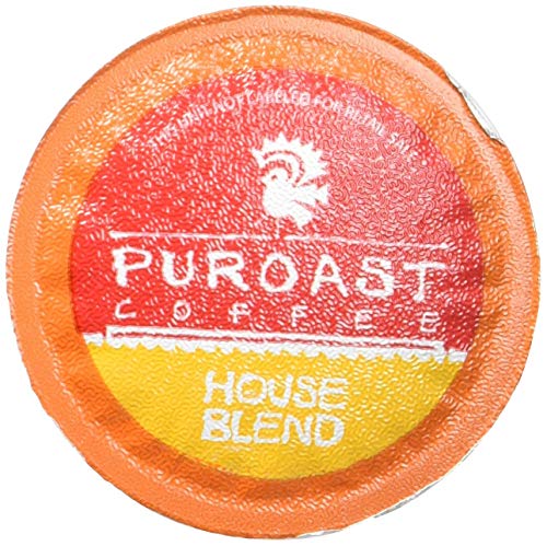 Puroast Low Acid Coffee| House Blend Single Serve Pods | Medium Roast | High Antioxidants & High pH |No Bitter Aftertaste | Reduced Heartburn & GERD Friendly | 12 Count - Compatible with Keurig Brewer