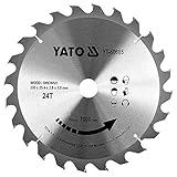 [Utilización] Hoja Yato diseñada para el corte transversal, longitudinal, angular de la madera gracias al grosor de la hoja de 2,8 mm de forma segura y eficaz, apta para cualquier tipo y variante de madera. Se puede utilizar para herramientas rotatorias, herramientas eléctricas, carpintería, corte de metal y plástico.
