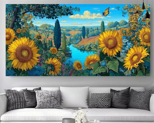 Peinture diamant 5D cristal strass tournesol point de croix canvas broderie gem art
