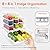 SMRCAD Fridge Organizers and Storage, 8 Pack Clear Freezer Organizer Bins with Lids for Kitchen, Pantry, Refrigerator, Food, Fruit, Vegetable Storage (8 Bins (Include Pull Out Drawer))
