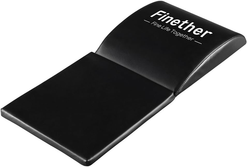 Finether Ab Exercise Mat, Abdominal Mat Core Mat Sit-Up Pad with Extension Foam Pad for Full Range of Motion