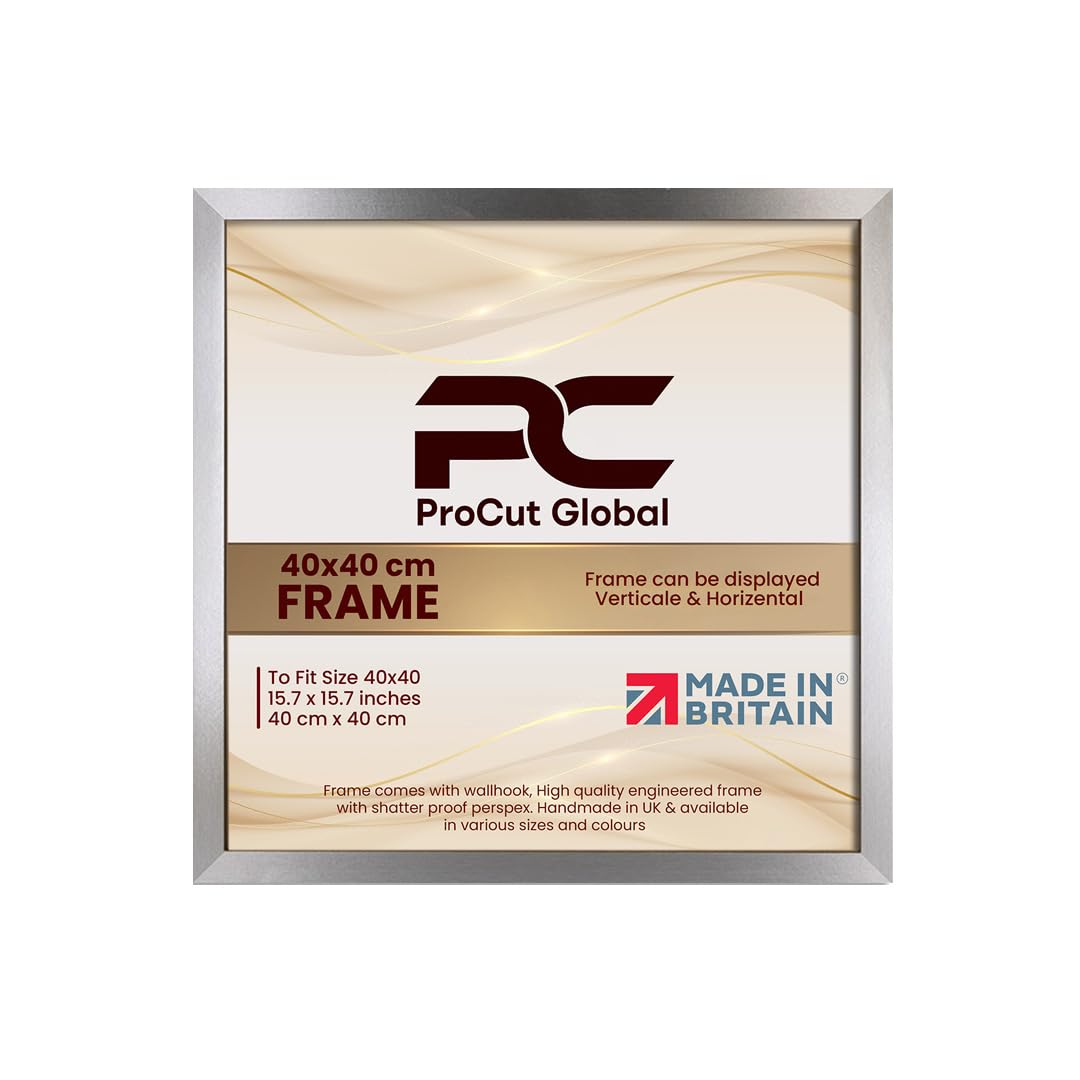 Procut Global 40X40CM Oak Picture Frames - Modern Wooden Photo Frame with Shatterproof Perspex for Wall or Tabletop - Perfect for Posters, Certificates, Prints - Sizes & Colors Available