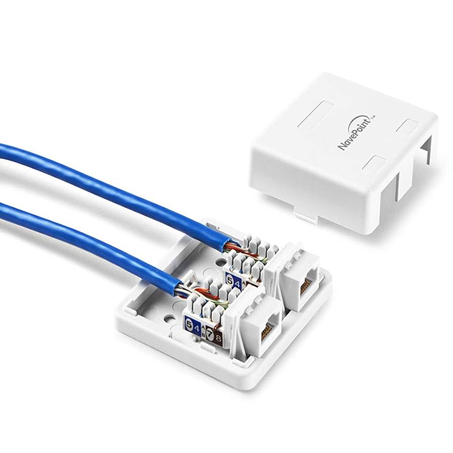 Amazon.com: NavePoint Keystone Jack Surface-Mount Box 2-Port