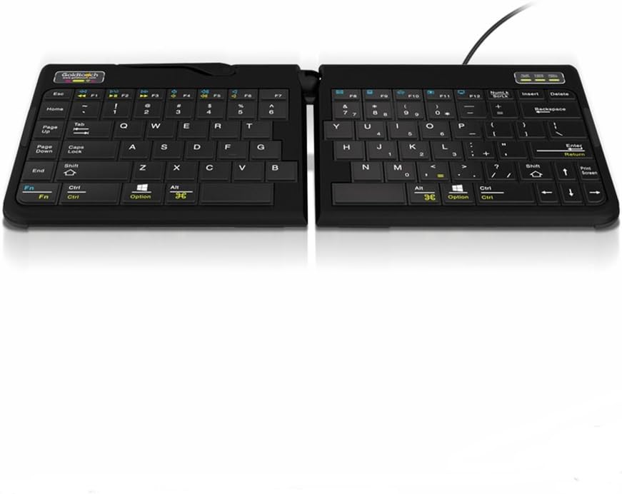 Goldtouch Go!2 Mobile Keyboard Wired - - Slim Fully Adjustable Keyboard with Scissor-Switch System for Fluid, Silent Keystrokes