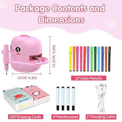 Drawing Robot for Kids with 150 Cards, Interactive Educational Painting Robot with Voice Interaction, Montessori Drawing Learning Toy for 5 6 7 8 9 Boys Girls Birthday Present - Image 6