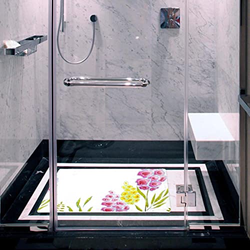 Alfombrillas de bañera con ventosas estables y drenaje fluido para evitar resbalones 7