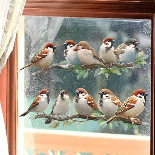 Vinilo decorativo removible de pajaritos en rama para decoración infantil miniatura 5