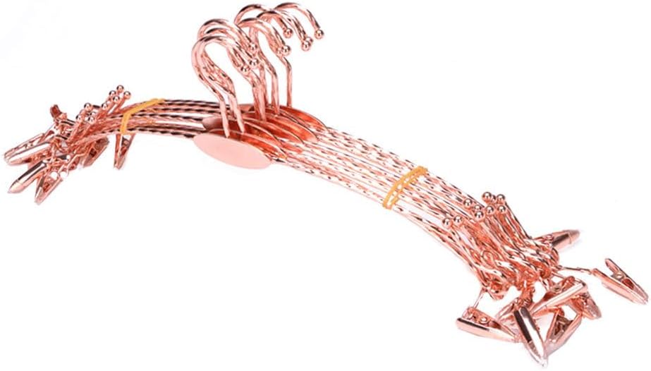 Toddmomy 10pcs Clothes Hanger Laundry Drying Rack with Clips, Windproof Non-Slip Clip Drip Hangers for Laundry, Closet Clothes, Skirts, Pants, and Bras Rose Gold
