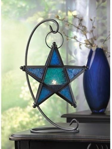 Gifts & Decor 57071800 Shining Star Table Lantern, Black