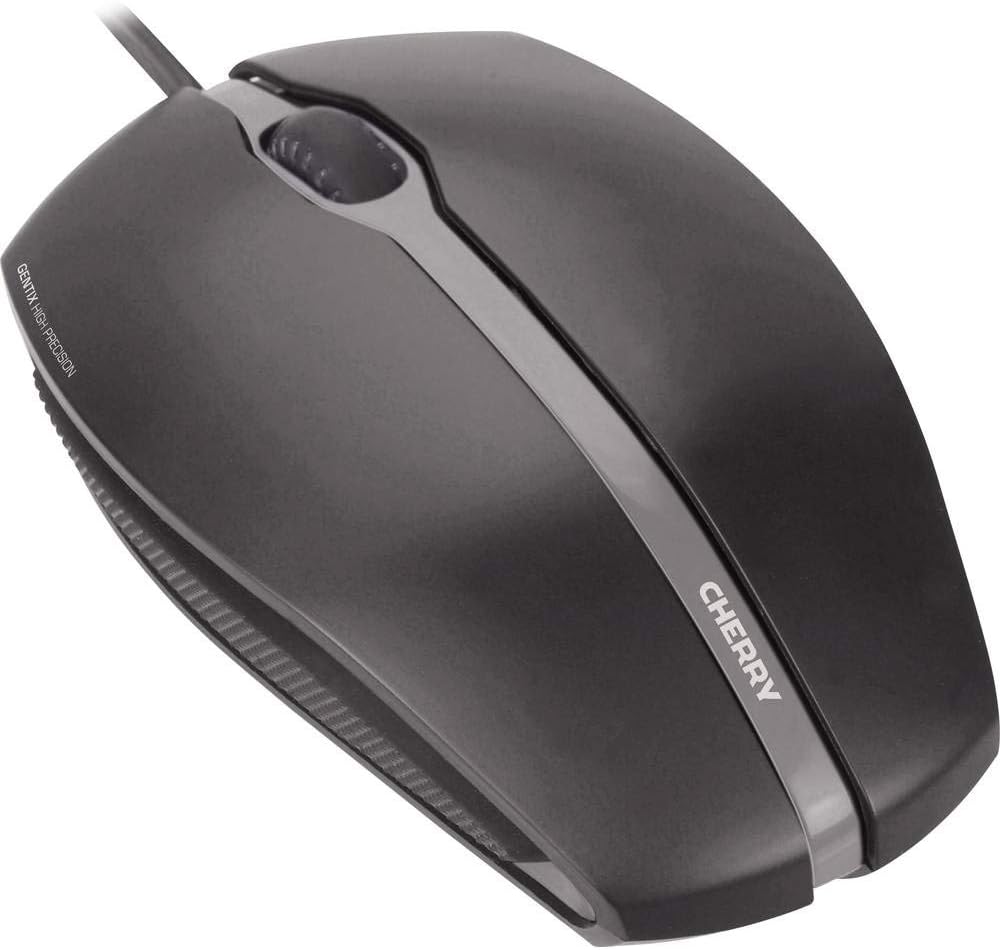 Cherry Cherry GENTIX Corded Optical Illuminated Mouse - Corded - Illuminated - Symmetrical Design – Black (JM-0300)