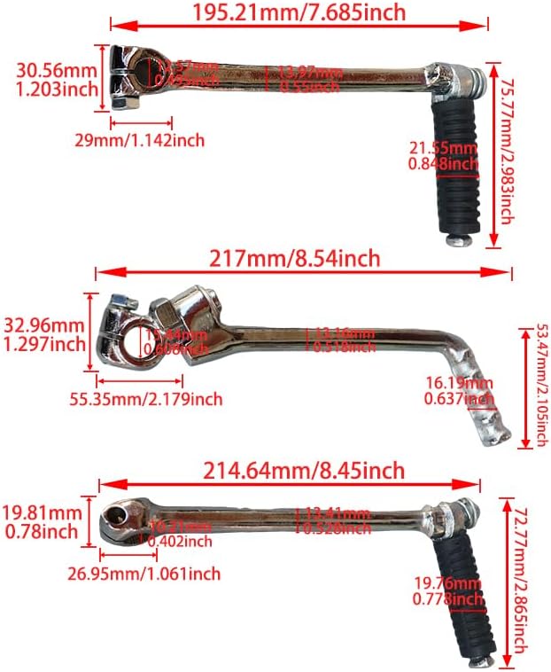 Motorcycle Kick Start Lever Motorcycle Pedal Kickstart Lever Starter Levers Universal For 50cc-150cc Pit Dirt Bike Off Road Motocross