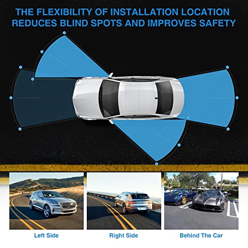 PARKVISION Rückfahrkamera, Flexibel einstellbare Auto Kamera mit drehbarem Objektiv | PAL-System +...