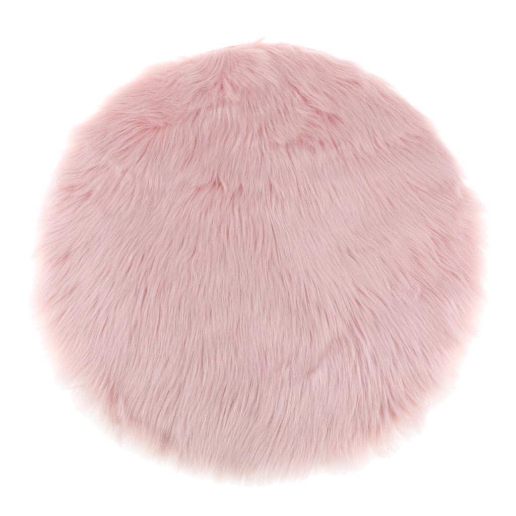 Paillasson et coussin de siège rond rose 33cm avec galette de chaise et tapis de décoration