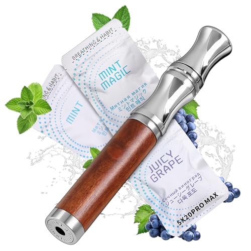 SeyYega Rauchentwöhnung Hilfsmittel mit 10 Filtern Nikotinfrei & Chemiefrei Atemtrainer Anti Stress Hilfe zum Rauchen Aufhören Zigaretten Ersatz Tragbar für Unterwegs