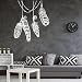 Adesivo da parete in vinile con piume - Decorazione da parete Boho per la casa - Adesivo da parete Boho Camera da letto con piume Decorazioni per la casa fai da te57x66cm