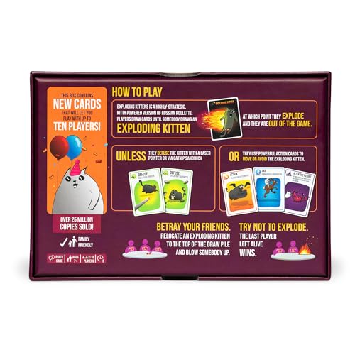 Image of Exploding Kittens Party Pack, 2-10 Players, Ages 7+ Card Game