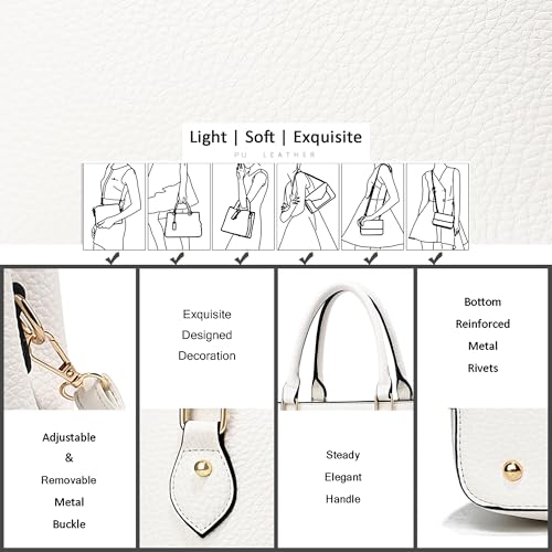 Image of CHICAROUSAL Purses and Handbags for Women Leather Crossbody Bags Women's Tote Shoulder Bag
