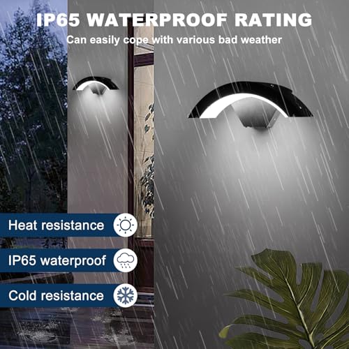 Image of Kawell 18W Creative LED Wall Light Outdoor Modern Sconce Hardwired Waterproof Porch Light Wall Mount for Hallway Balcony Garage Garden, Cold White
