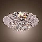 LightInTheBox Modern Semi - Flush Mount in Crystal Feature, Home Ceiling Light Fixture Chandeliers Lighting for Dining Room, Bedroom, Living Room