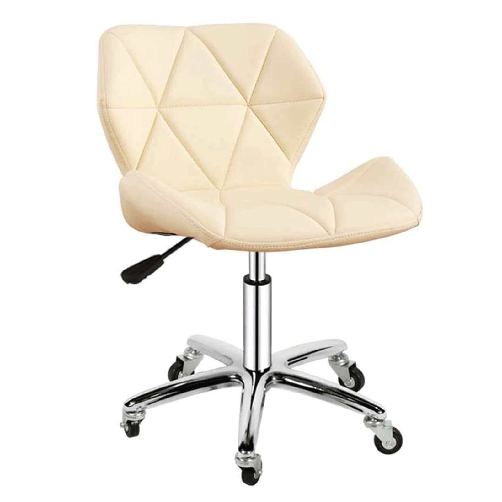 WDSOPK Ergonomic Leather Office Chair with ° Rotating Feature and Firm Seat Cushion(Beige-A)