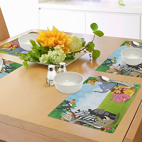 ABAKUHAUS Animale Tovaglietta Americana Set di 4