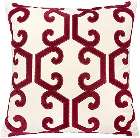 large red throw pillows