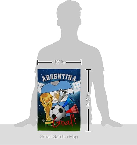 Miniatura 2 de Bandera de fútbol de Argentina para jardín, juego deportivo, portería, fútbol, entretenimiento, actividad física, decoración de casa, cartel de