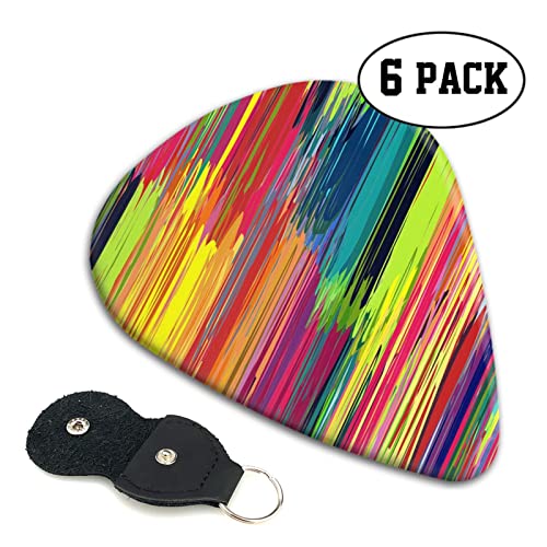 Lot de 6 médiators imprimés à rayures pour guitare acoustique et électrique - Les Beatles, Paul McCartney, John Lennon, RIngo Starr, George Harrison Lot de 6 médiators imprimés à rayures pour guitare acoustique et électrique – Image 3