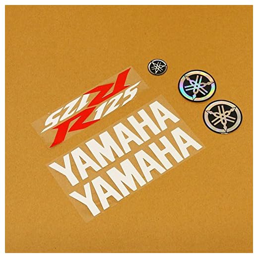 Blanco/Rojo/Blanco 7 Conjunto de Pegatinas de Pieza Yamaha - YZF-R125 08-17