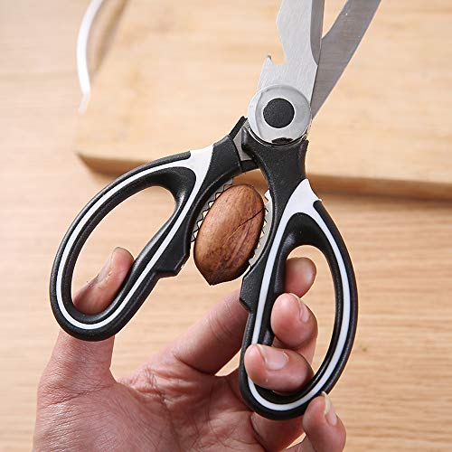 AQwzh Ultra Sharp Premium Heavy Duty Kitchen Shears and 5 in 1 Multi Purpose Scissors black