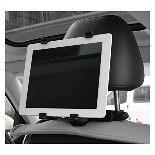 Suporte de encosto de cabeça para assento de carro com kit de viagem giratório ajustável de 360 grau