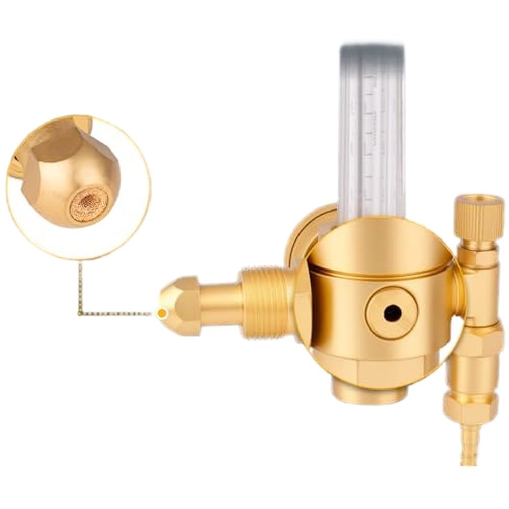 Regulator argonu w całości z miedzi, 04000 PSI, do spawania z precyzyjnym przepływomierzem