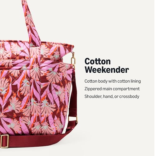 Bolso de viaje acolchado de algodón para mujer miniatura 2
