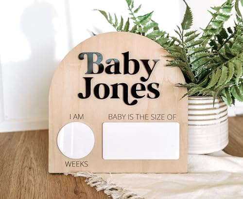 Reusable Pregnancy Milestone Board | Baby Bump Photo Prop | 8.5x8.5 Inches | Gender Neutral | Baby Registry | Pregnancy Reveal