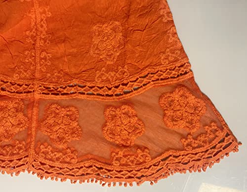 Image of Eomenie Women's Contrast Lace Bathing Suit Cover Up V-Neck Swimsuit Coverups Loose Swimwear Beach Dress Beachwear