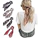 Beauty Wig World 4Pcs Floral Print Scarf Scrunchie Silk Satin, Style4, Size 4.0